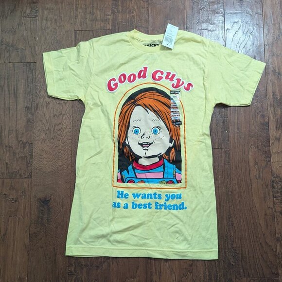 Good Guys Chucky Graphic Tee Unisex Horror Shirt Size S Cult Classic NEW - Picture 2 of 5